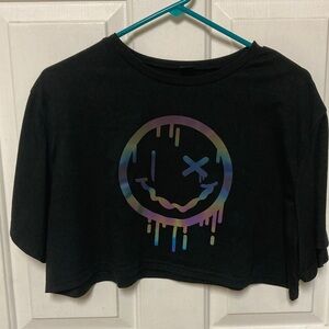 SHEIN Black Casual crop Top